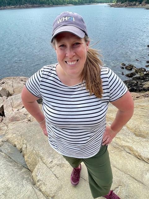 photo of Nadine Lysiak standing on Appledore Island