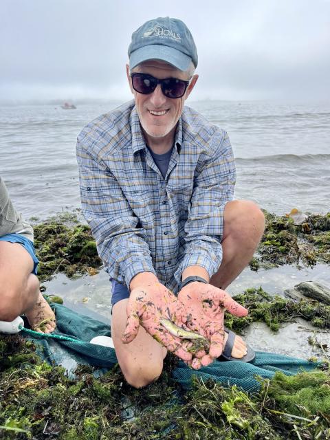 Mike with a specimen in hand