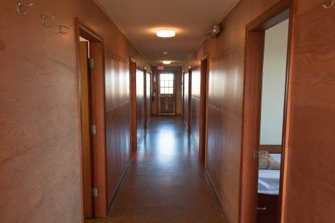inside dorm hallway
